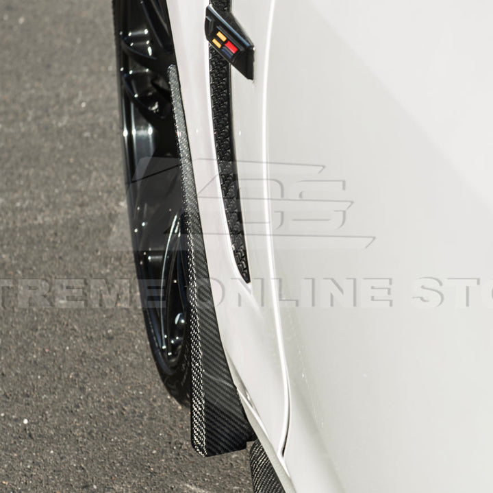 2016-19 Cadillac CTS-V | DRY CARBON FIBER Front and Rear Mud Flaps Splash Guard