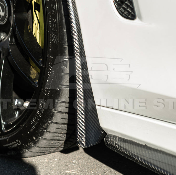 2016-19 Cadillac CTS-V | DRY CARBON FIBER Front and Rear Mud Flaps Splash Guard