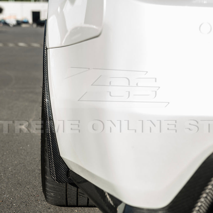 2016-19 Cadillac CTS-V | DRY CARBON FIBER Front and Rear Mud Flaps Splash Guard