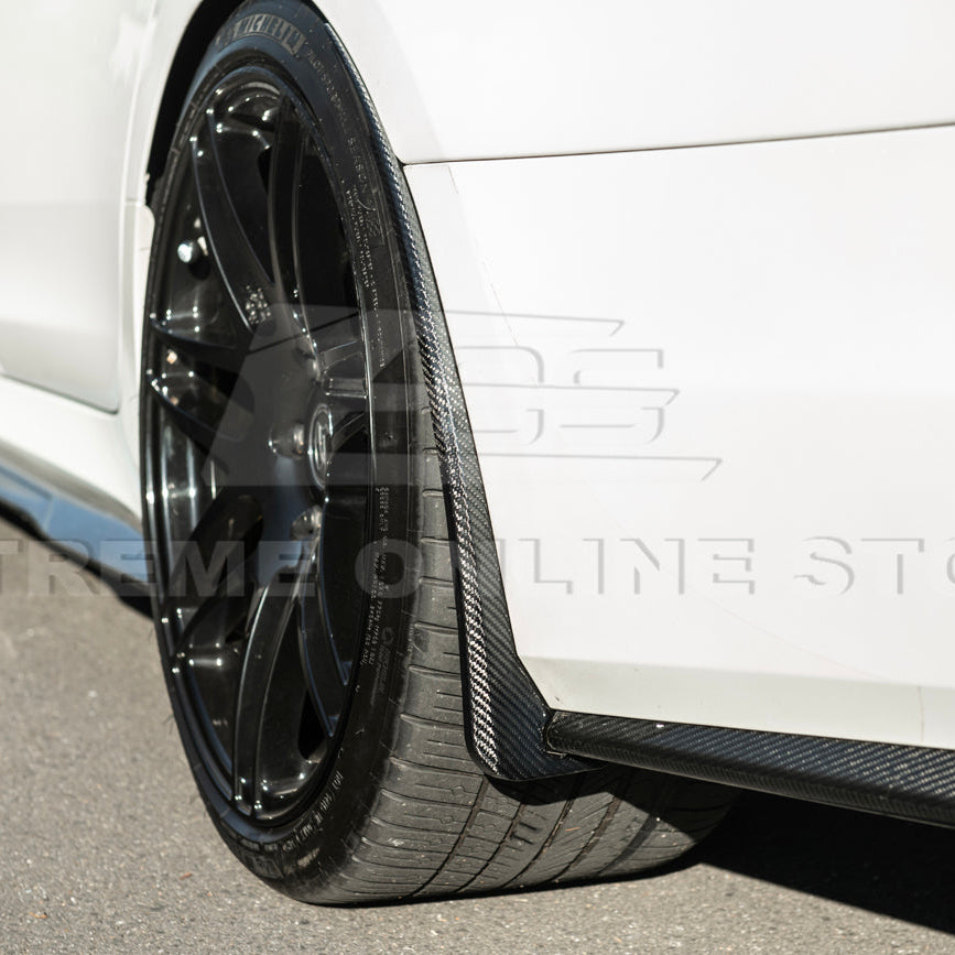 2016-19 Cadillac CTS-V | DRY CARBON FIBER Front and Rear Mud Flaps Splash Guard