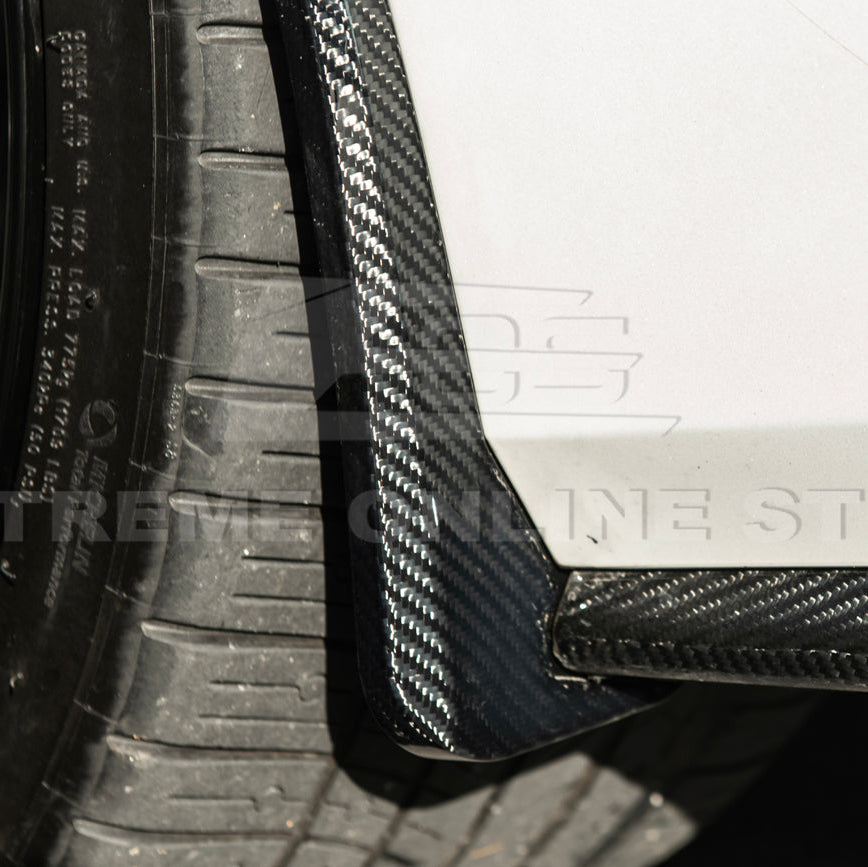 2016-19 Cadillac CTS-V | DRY CARBON FIBER Front and Rear Mud Flaps Splash Guard