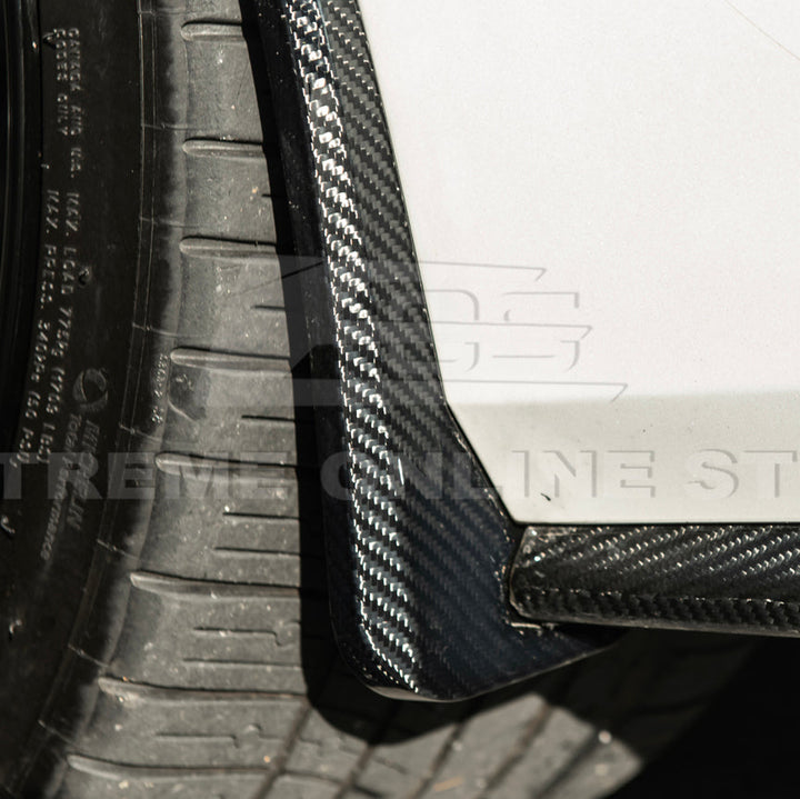 2016-19 Cadillac CTS-V | DRY CARBON FIBER Front and Rear Mud Flaps Splash Guard
