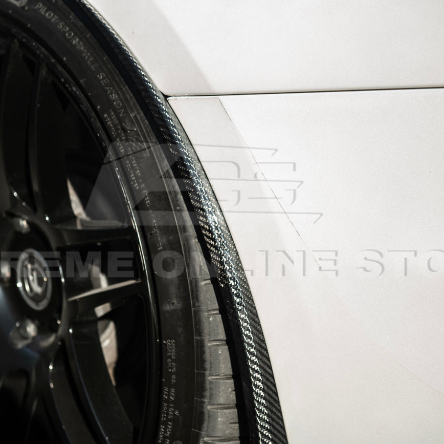 2016-19 Cadillac CTS-V | DRY CARBON FIBER Front and Rear Mud Flaps Splash Guard