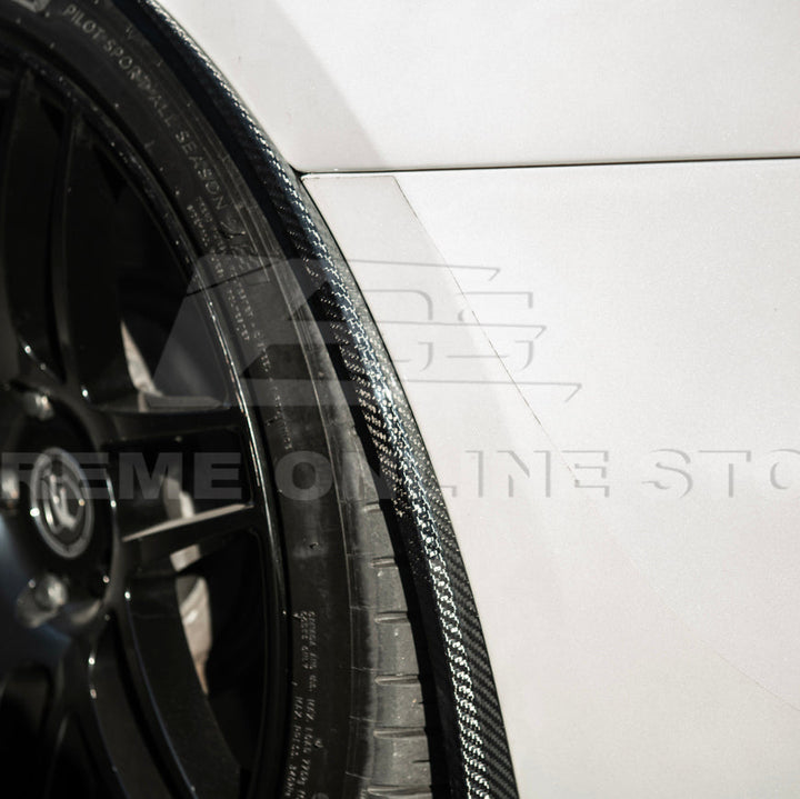 2016-19 Cadillac CTS-V | DRY CARBON FIBER Front and Rear Mud Flaps Splash Guard