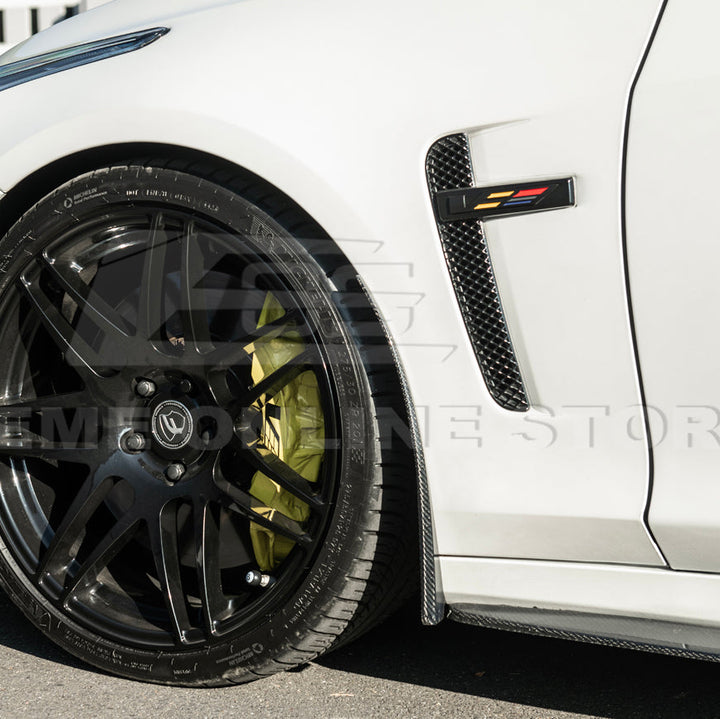 2016-19 Cadillac CTS-V DRY CARBON FIBER Front Mud Flaps Splash Guard