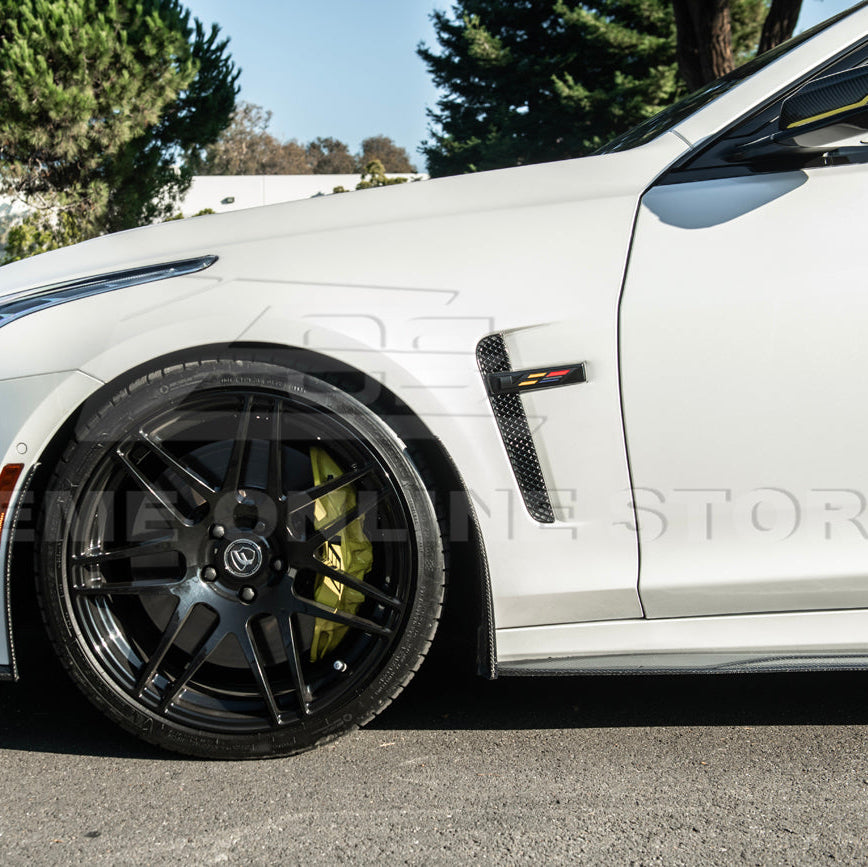 2016-19 Cadillac CTS-V | DRY CARBON FIBER Front and Rear Mud Flaps Splash Guard