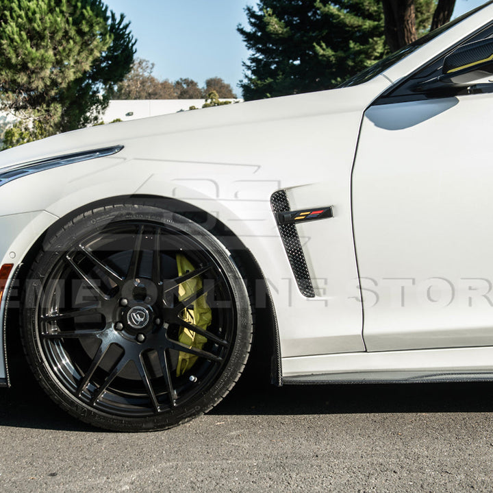 2016-19 Cadillac CTS-V | DRY CARBON FIBER Front and Rear Mud Flaps Splash Guard