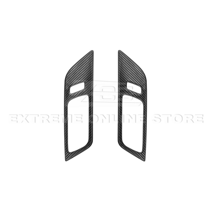 2024-Up Ford Mustang DRY CARBON FIBER Door Handle Panel Cover