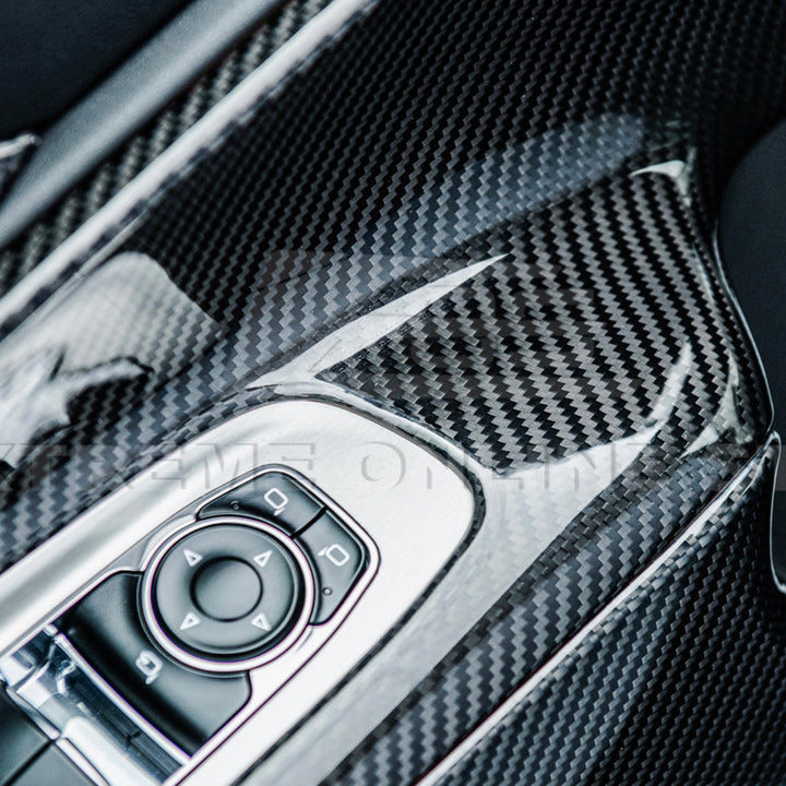 Corvette C8 DRY CARBON FIBER Window Switch Trim &amp; Pillar Panel Cover