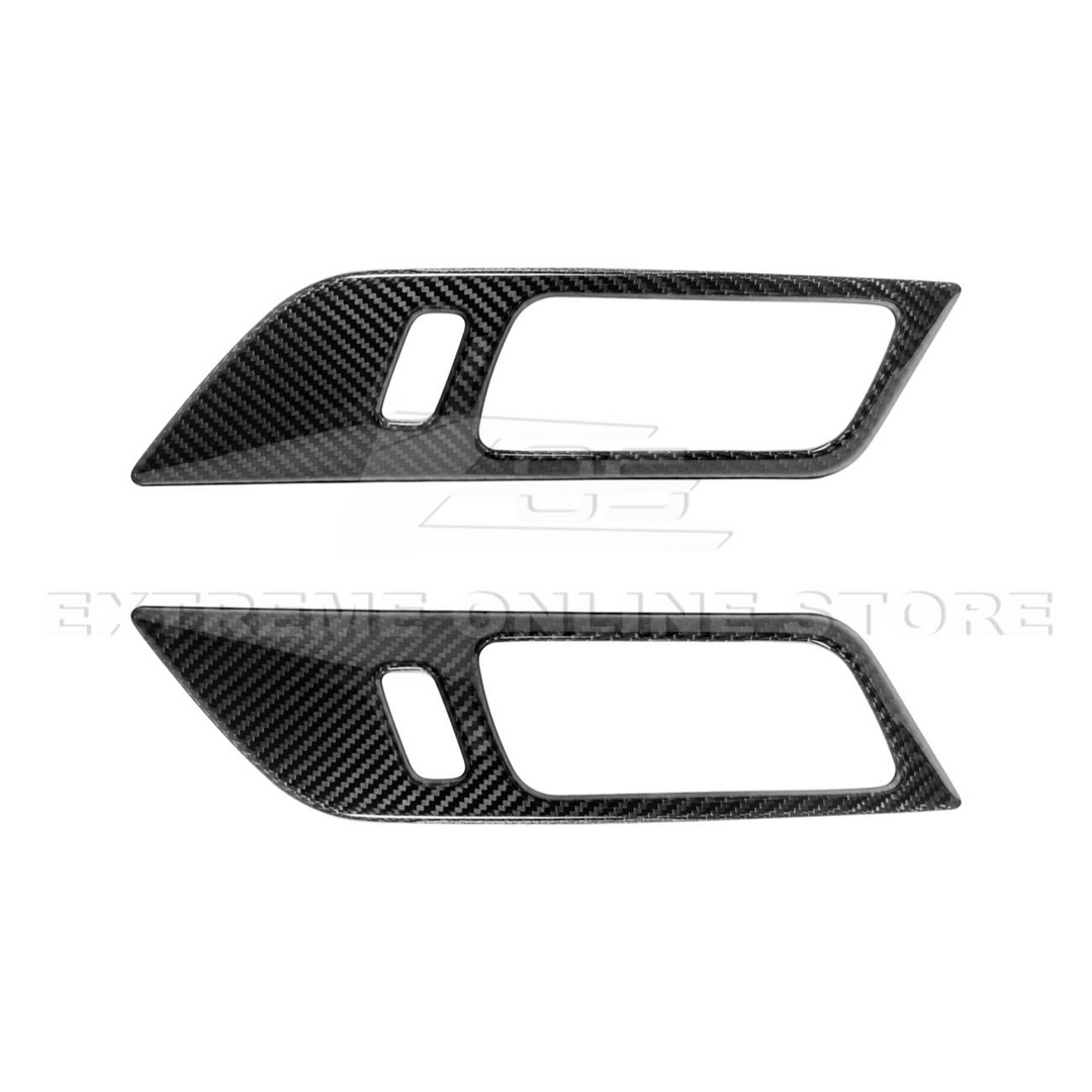 2024-Up Ford Mustang DRY CARBON FIBER Door Handle Panel Cover