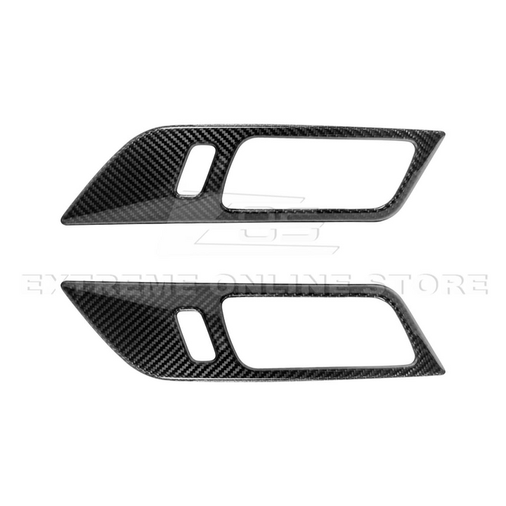 2024-Up Ford Mustang DRY CARBON FIBER Door Handle Panel Cover