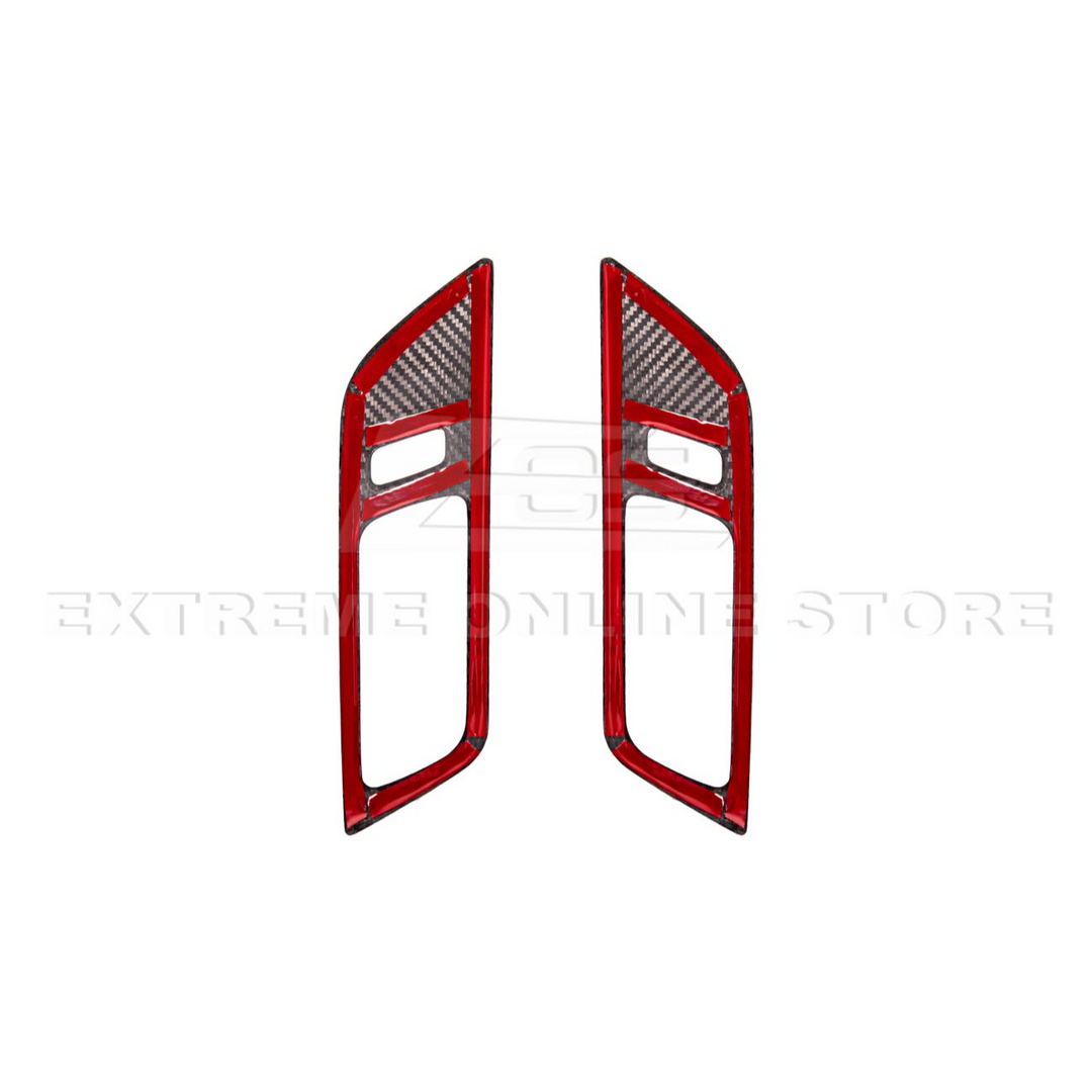 2024-Up Ford Mustang DRY CARBON FIBER Door Handle Panel Cover