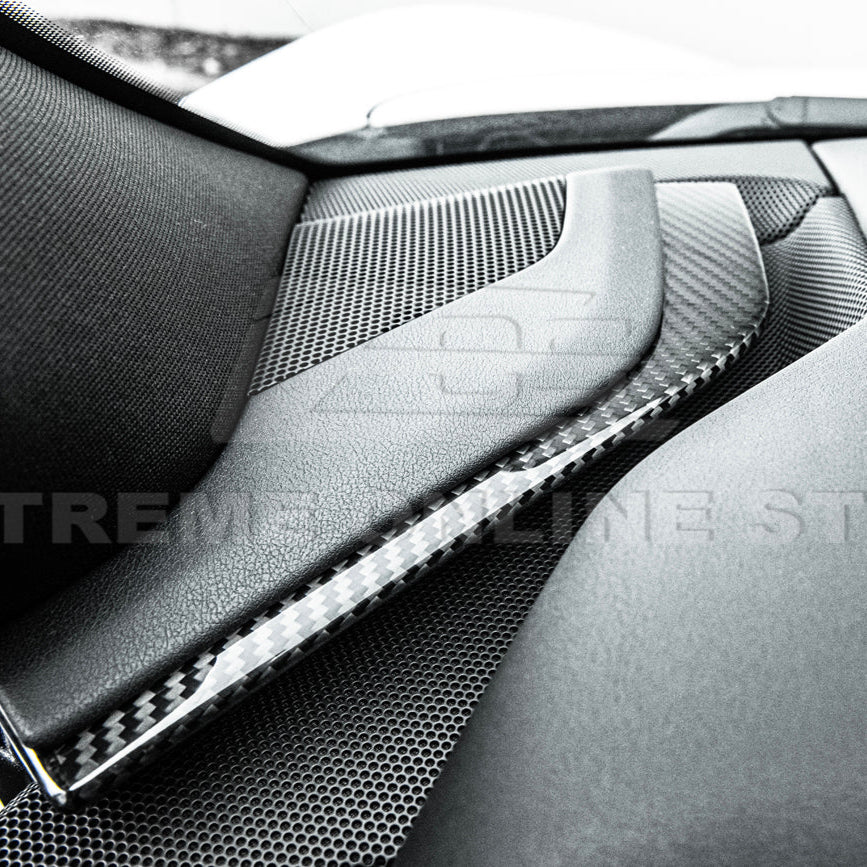 Corvette C8 DRY CARBON FIBER Upper Dash Pad Trim Kit