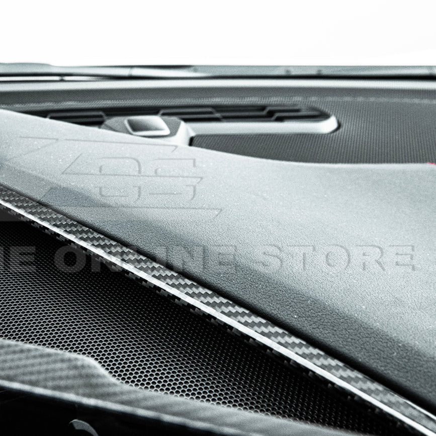 Corvette C8 DRY CARBON FIBER Upper Dash Pad Trim Kit