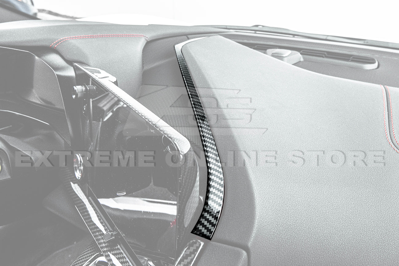 Chevrolet Corvette C8 Carbon Fiber Upper Dash Pad Trim Cover Kit