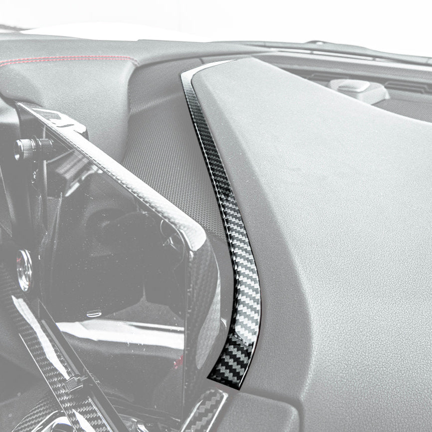 Corvette C8 DRY CARBON FIBER Upper Dash Pad Trim Kit