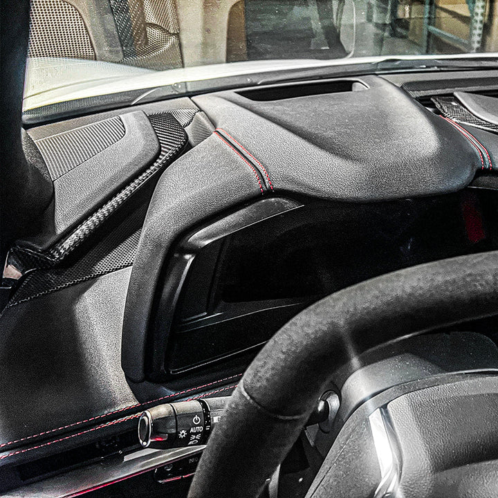 Corvette C8 DRY CARBON FIBER Upper Dash Pad Trim Kit