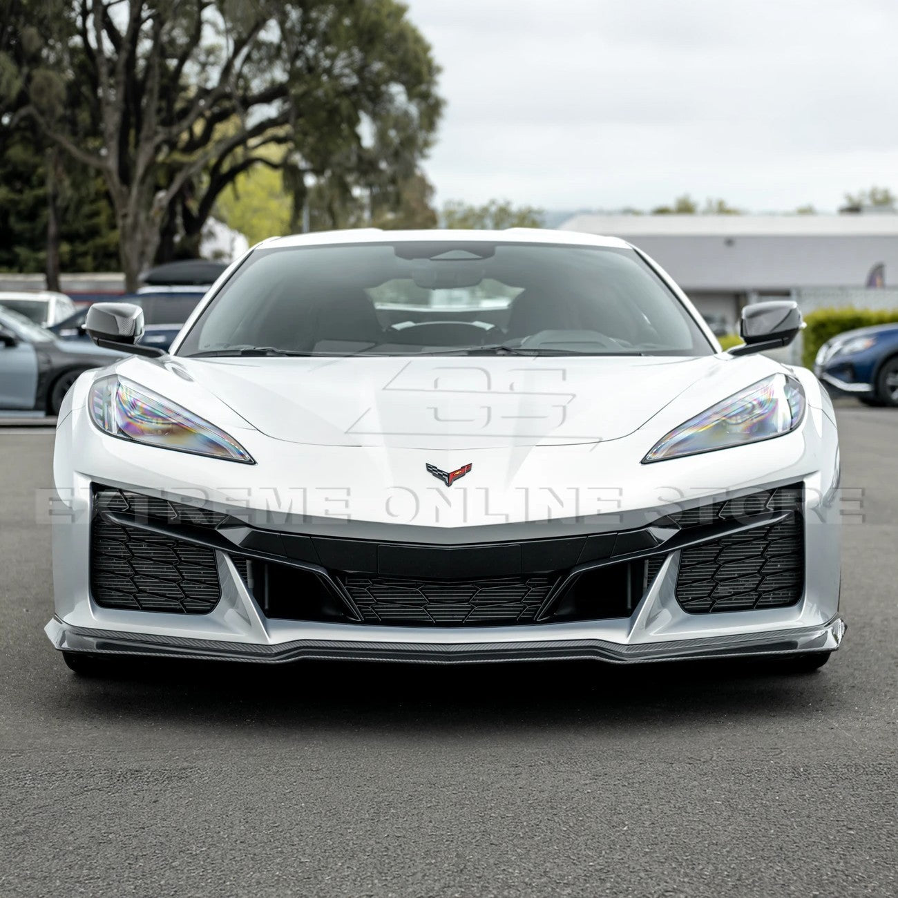 2023-Up Corvette C8 Z06 Z07 Extended One-Piece Front Lip Splitter