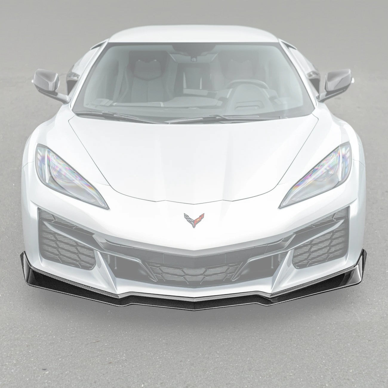 2023-Up Corvette C8 Z06 Z07 Extended One-Piece Front Lip Splitter