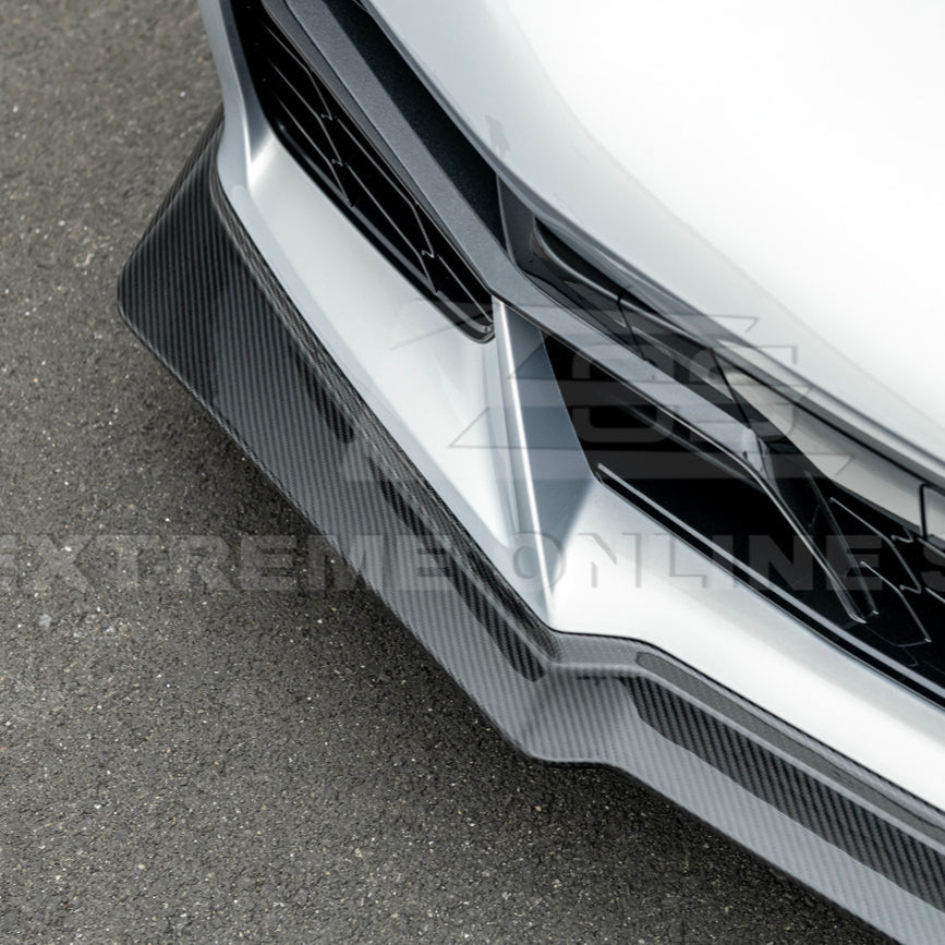 2023-Up Corvette C8 Z06 Z07 Extended One-Piece Front Lip Splitter