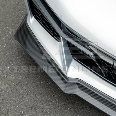 2023-Up Corvette C8 Z06 Z07 Extended One-Piece Front Lip Splitter