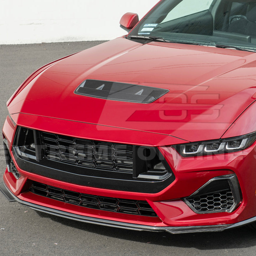 2024-Up Ford Mustang EOS Performance Dry CARbon Fiber Front Hood Vent Insert Cover