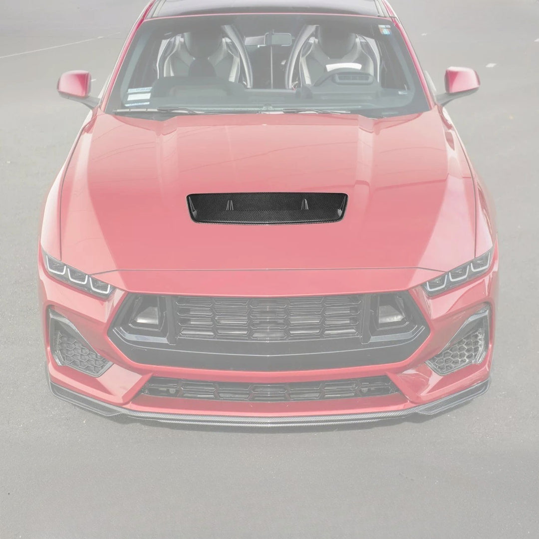 2024-Up Ford Mustang EOS Performance Dry CARbon Fiber Front Hood Vent Insert Cover