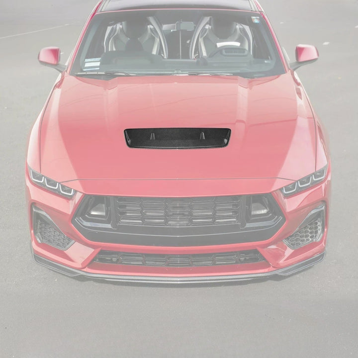 2024-Up Ford Mustang EOS Performance Dry CARbon Fiber Front Hood Vent Insert Cover