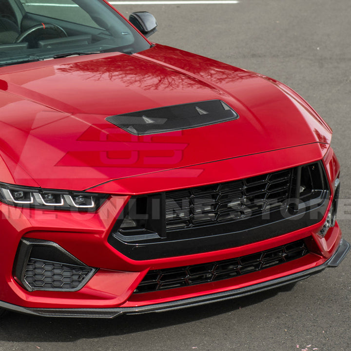 2024-Up Ford Mustang EOS Performance Dry CARbon Fiber Front Hood Vent Insert Cover