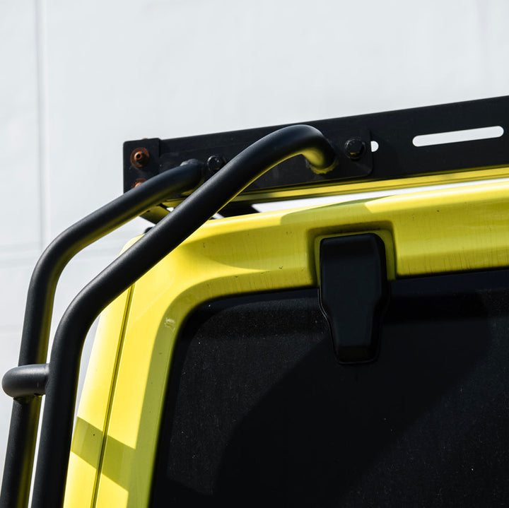 2018-Up Jeep Wrangler | Carbon Steel Black Full-Length Roof Cargo Rack Ladder