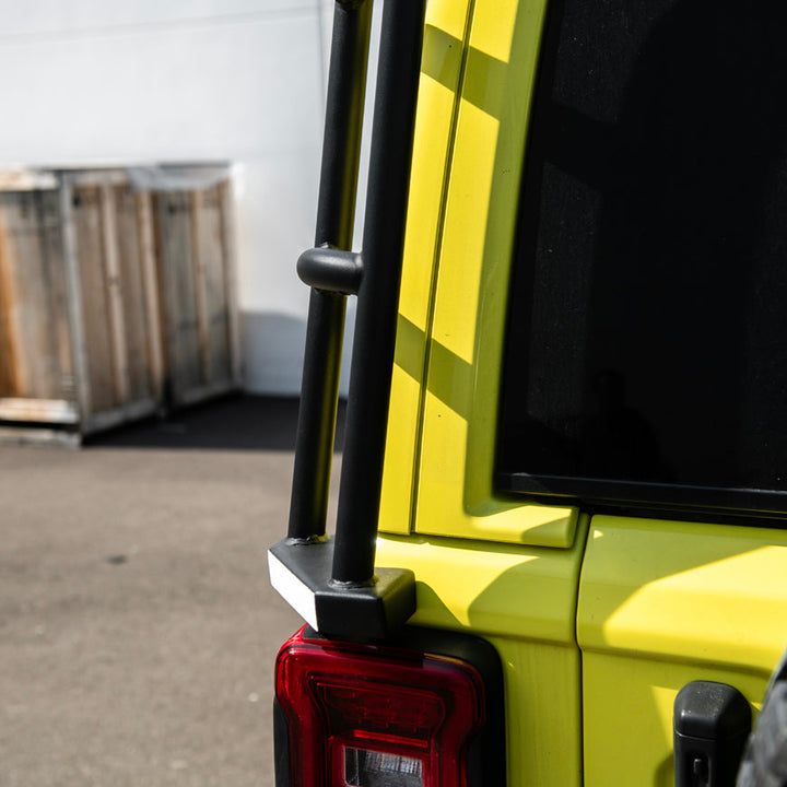 2018-Up Jeep Wrangler | Carbon Steel Black Full-Length Roof Cargo Rack Ladder