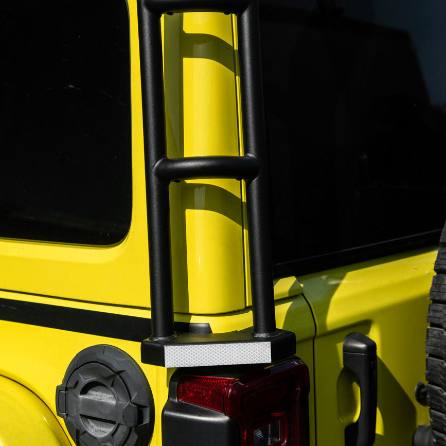 2018-Up Jeep Wrangler JL Carbon Steel Black Roof Rack Side Access Ladder