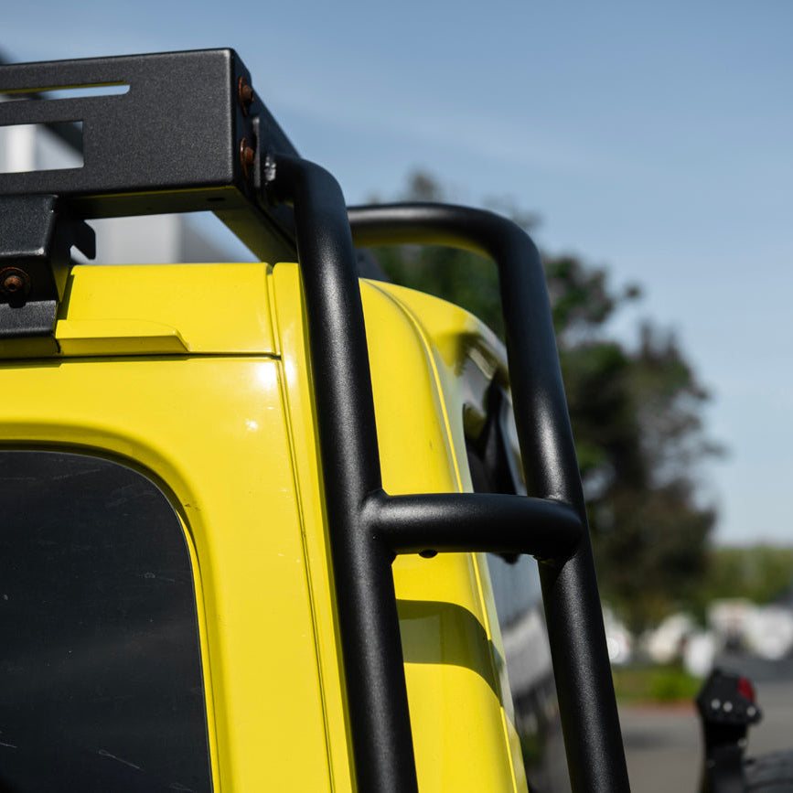 2018-Up Jeep Wrangler JL Carbon Steel Black Roof Rack Side Access Ladder