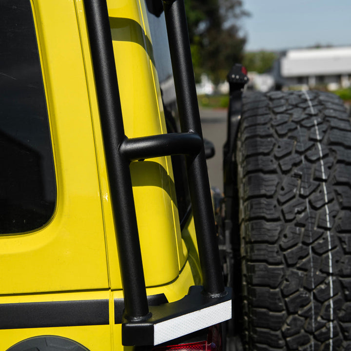 2018-Up Jeep Wrangler JL Carbon Steel Black Roof Rack Side Access Ladder