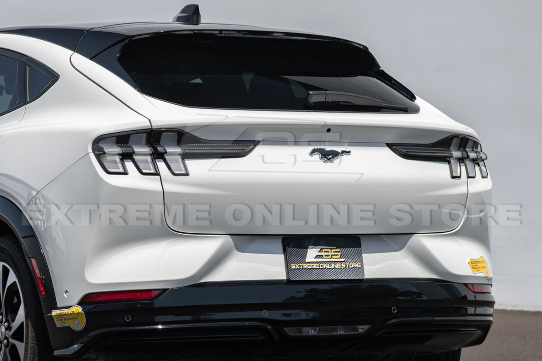 2021+ Ford Mustang Mach-E DRY Carbon Fiber Rear Tail Light Bezel Cover