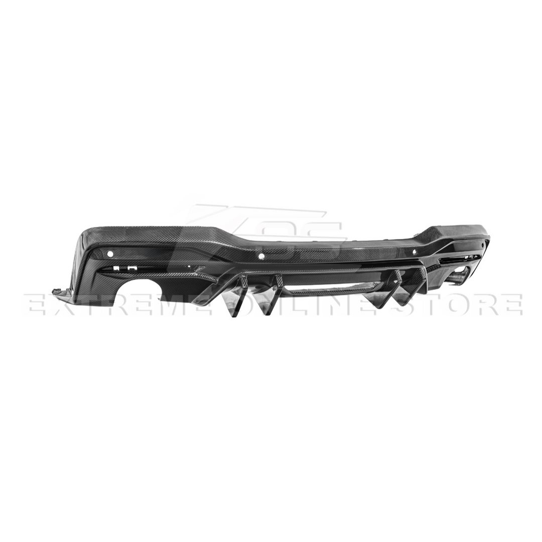 2024-Up Ford Mustang Performance V2 Carbon Fiber Rear Bumper Dual Tip Diffuser