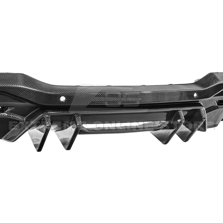 2024-Up Ford Mustang Performance V2 Carbon Fiber Rear Bumper Dual Tip Diffuser