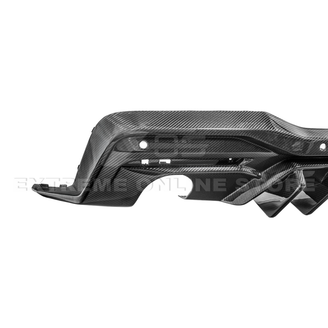 2024-Up Ford Mustang Performance V2 Carbon Fiber Rear Bumper Dual Tip Diffuser