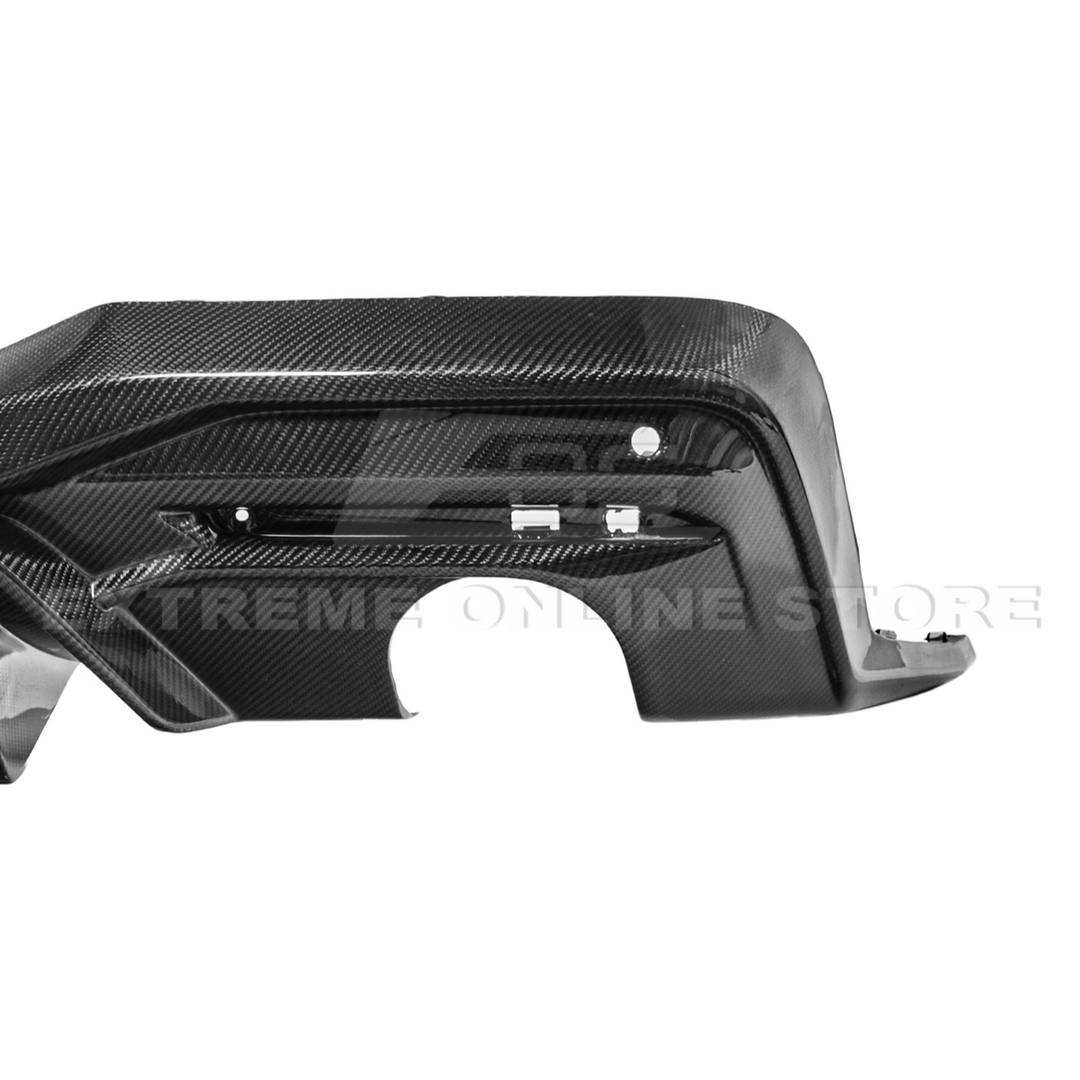 2024-Up Ford Mustang Performance V2 Carbon Fiber Rear Bumper Dual Tip Diffuser