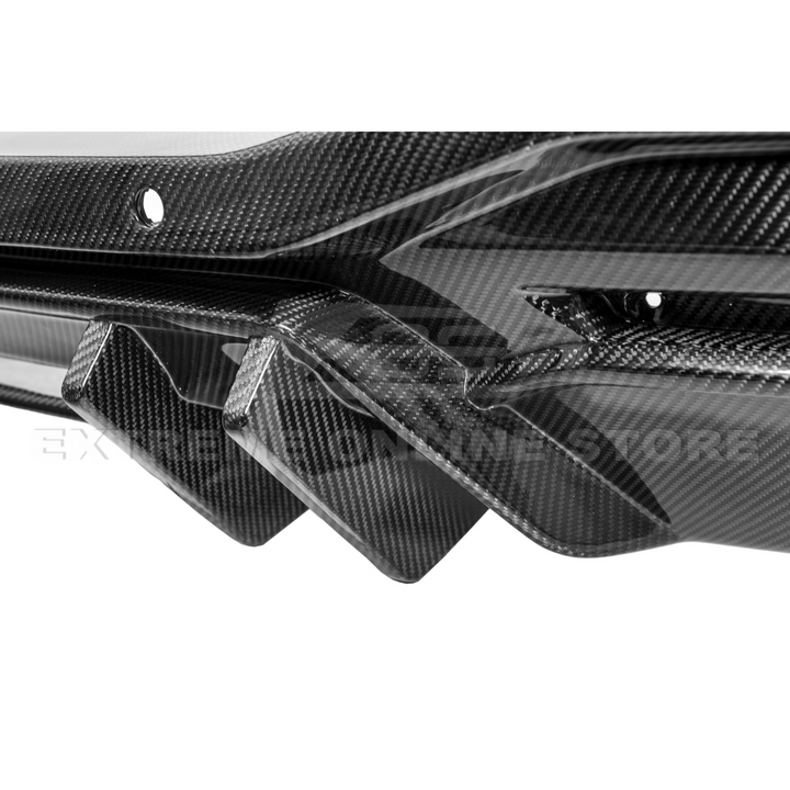 2024-Up Ford Mustang Performance V2 Carbon Fiber Rear Bumper Dual Tip Diffuser