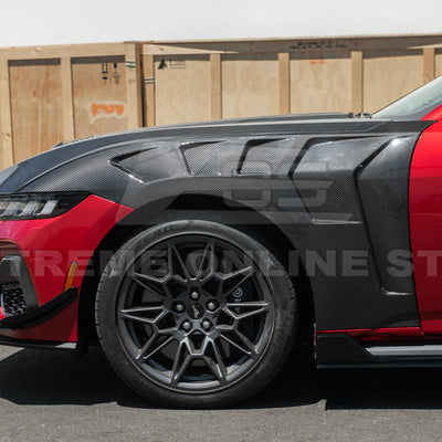 2024-Up Ford Mustang S650 GTD Style Carbon Fiber Front Side Vented Fenders