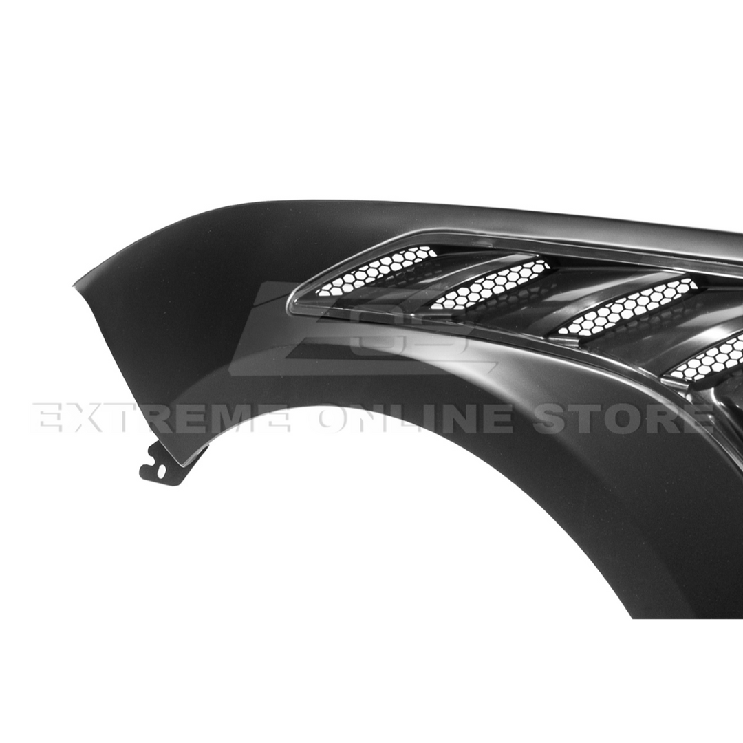 2018-23 Ford Mustang S550 | GTD Style Primed Black Front Side Vented Fenders