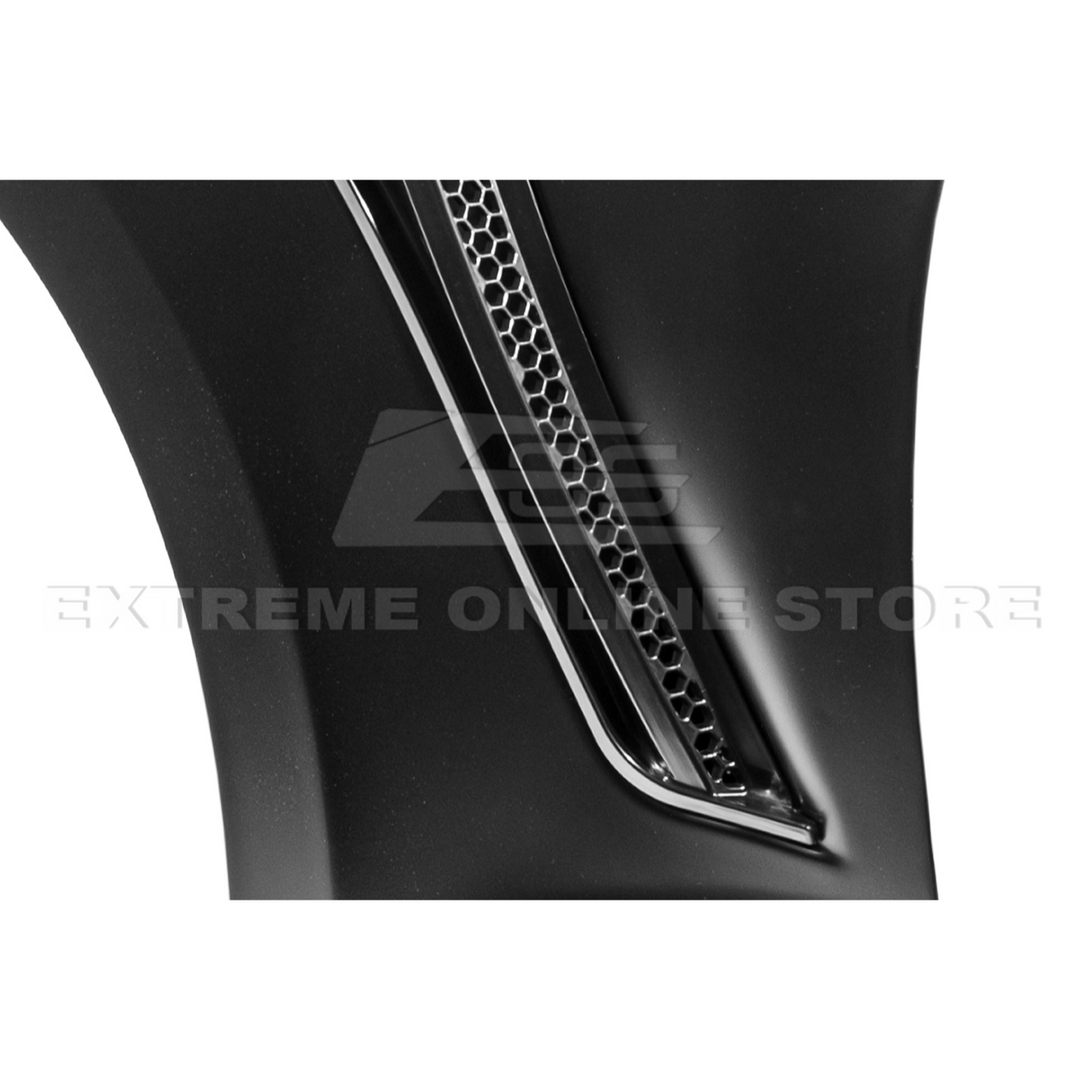 2018-23 Ford Mustang S550 | GTD Style Primed Black Front Side Vented Fenders