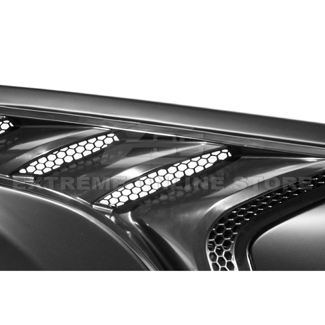 2018-23 Ford Mustang S550 | GTD Style Primed Black Front Side Vented Fenders
