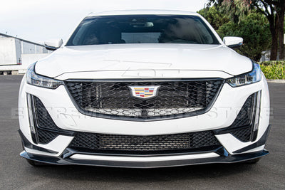 2020-Up Cadillac CT5-V Blackwing Package Carbon Fiber Front Lip Splitter Canards