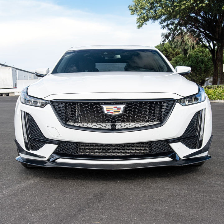 2020-24 Cadillac CT5-V Blackwing Package Style Carbon Fiber Front Lip Splitter Canards