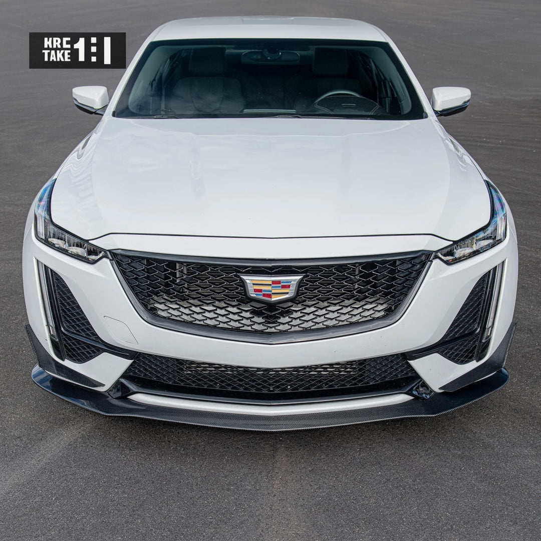 2020-24 Cadillac CT5-V Blackwing Package Style Carbon Fiber Front Lip Splitter Canards