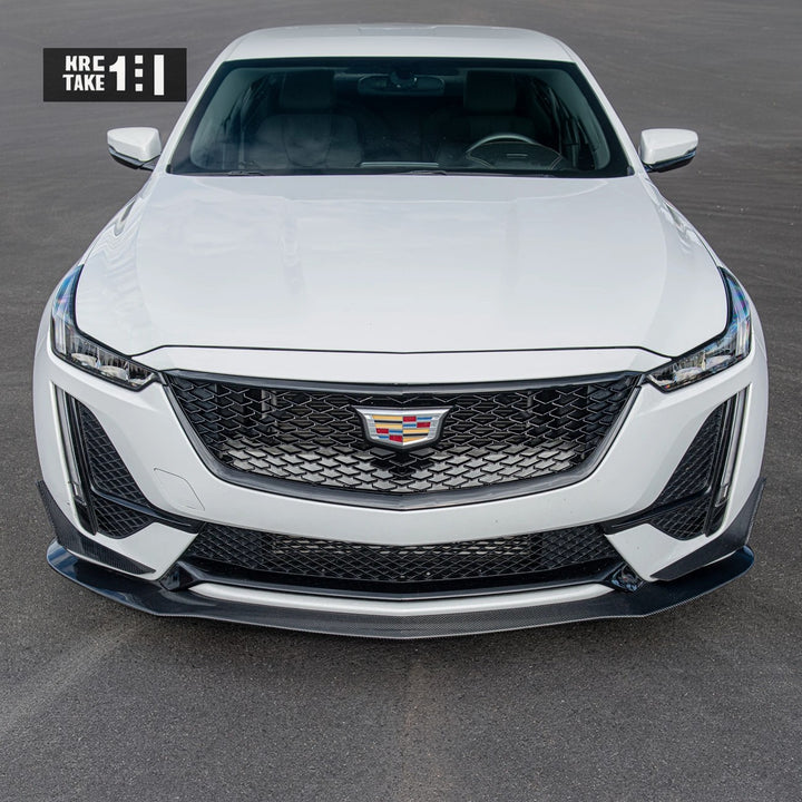2020-24 Cadillac CT5-V Blackwing Package Style Carbon Fiber Front Lip Splitter Canards