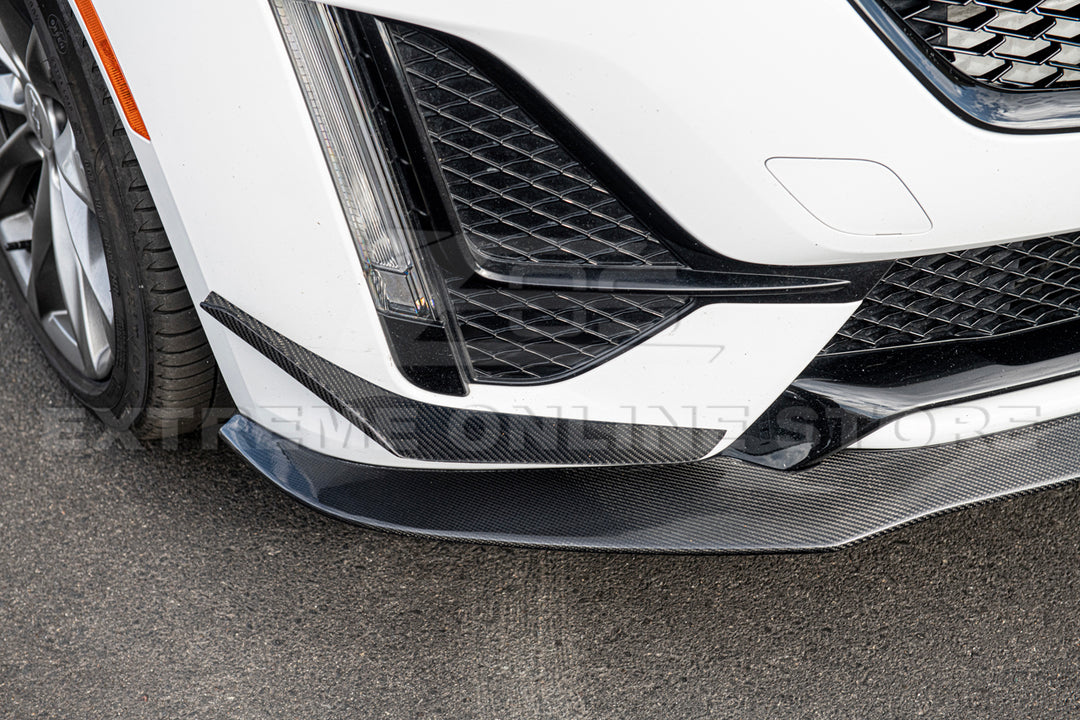 PSM Style Carbon Fiber Trunk Spoiler For 2020-2025 Cadillac CT5 - High Kick Duckbill - Adhesive Mount