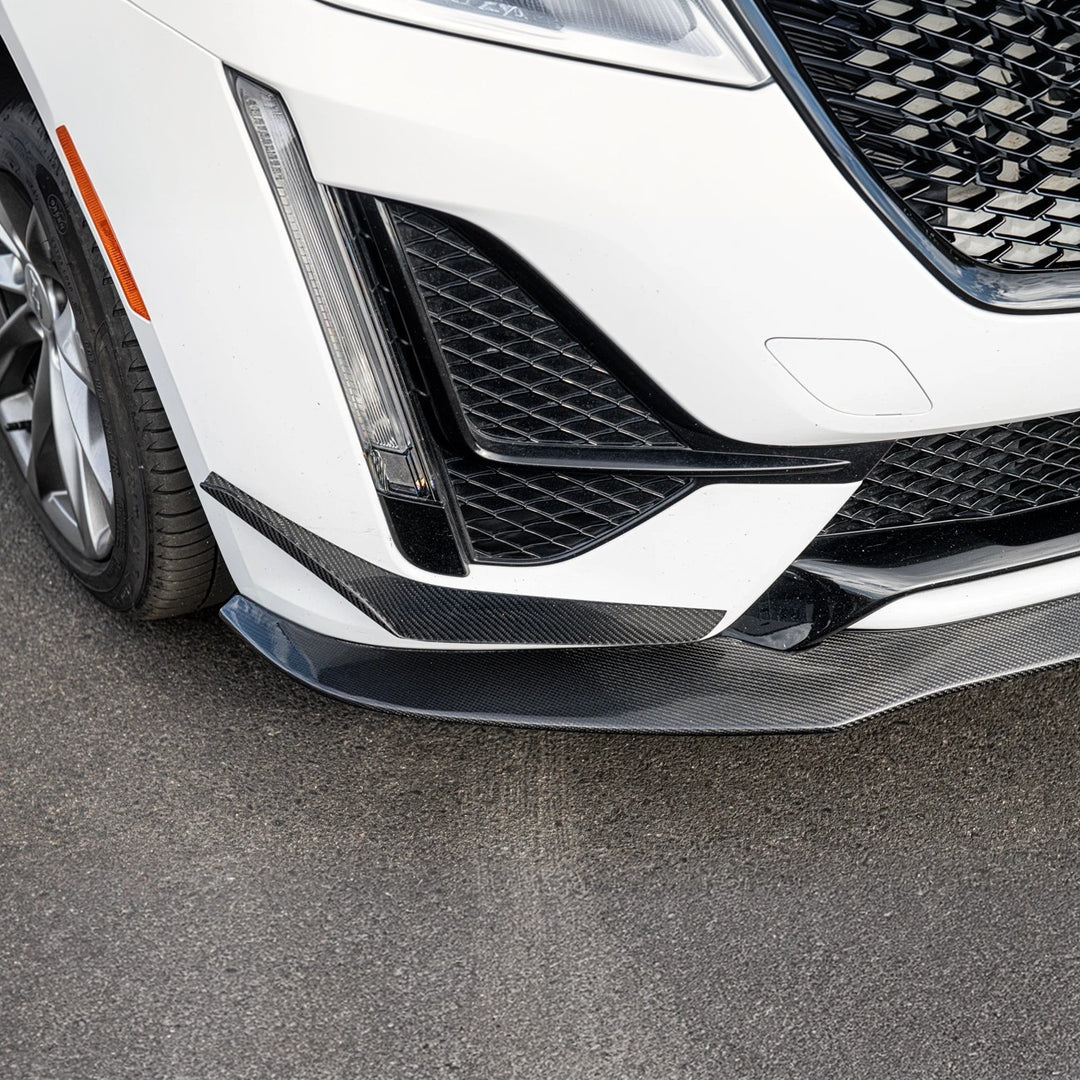 2020-24 Cadillac CT5-V Blackwing Package Style Carbon Fiber Front Lip Splitter Canards